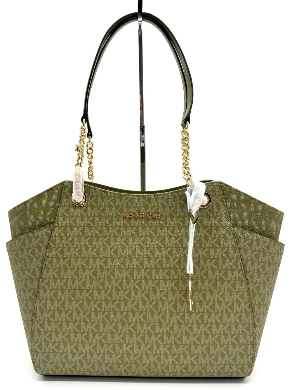 Michael Kors Jet Set Large Signature Logo Shoulder Bag - Oregano